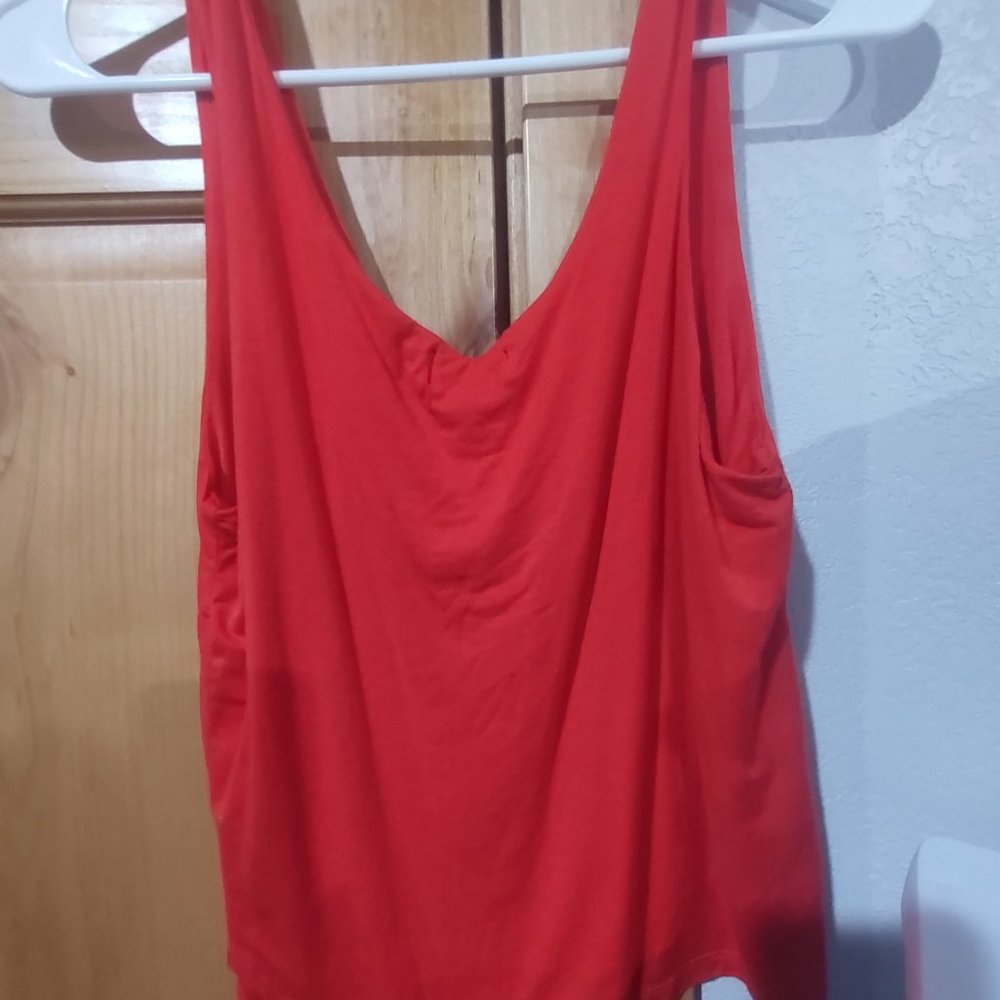 Red Crop Tank Originality Size L